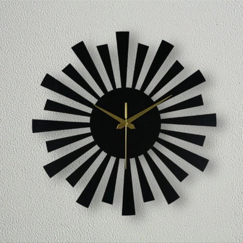 Shining Sun Metal Wall Clock