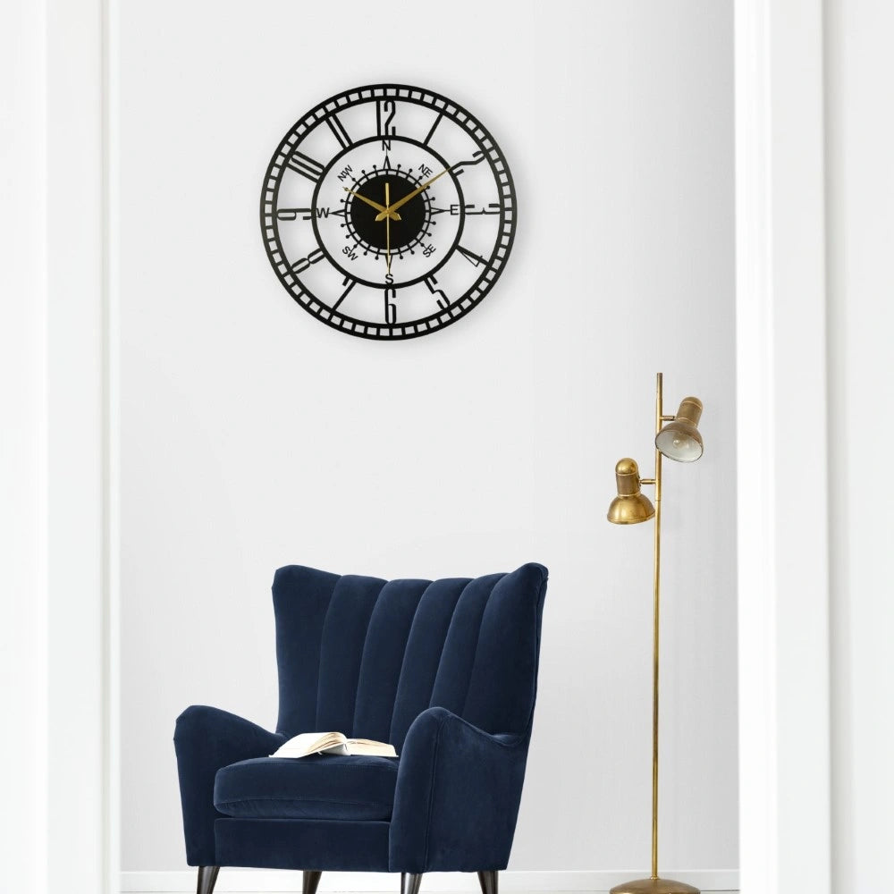 Directional Metal Wall Clock