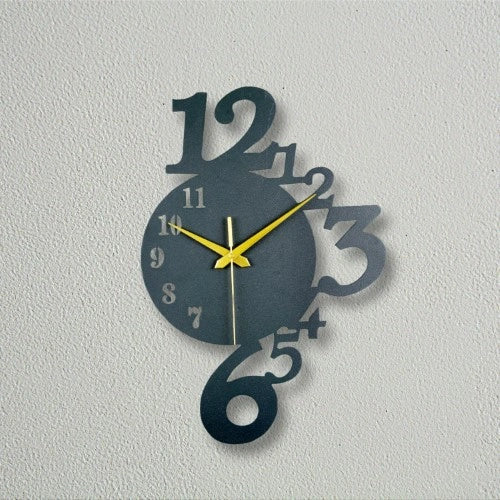 Mismatched Metal Wall Clock