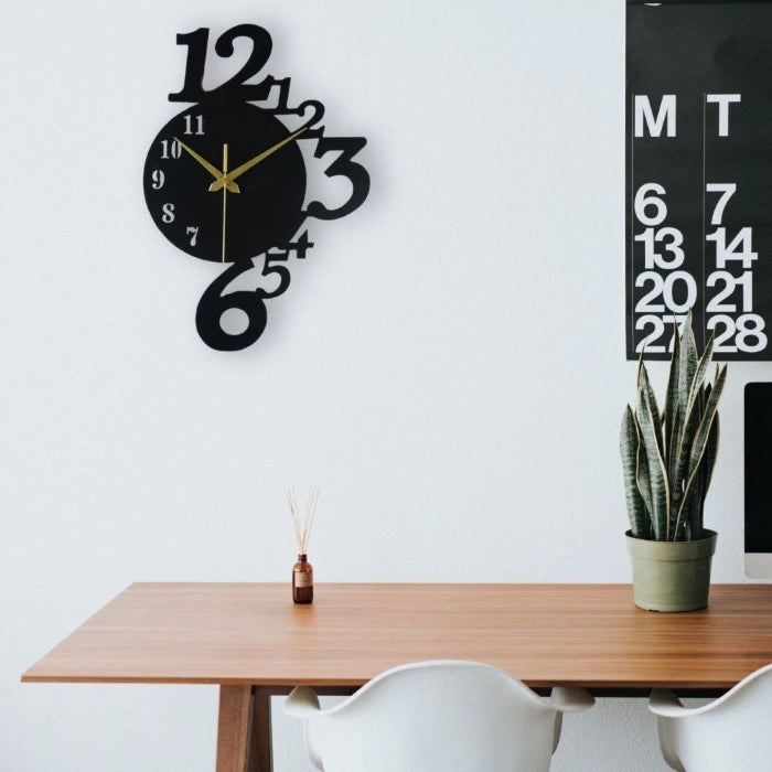 Mismatched Metal Wall Clock