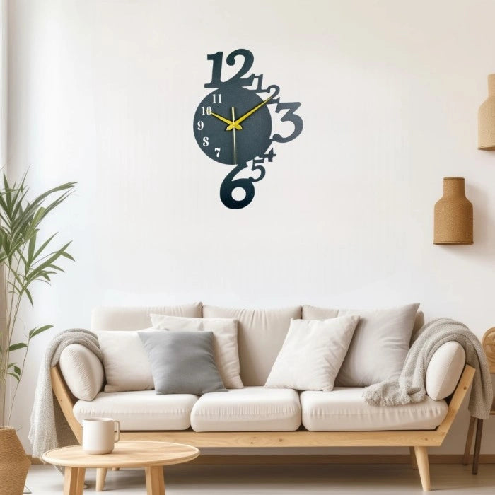 Mismatched Metal Wall Clock