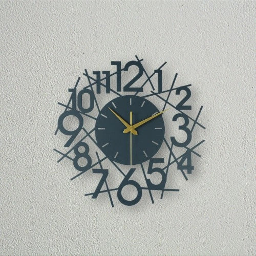 Supporting lines Metal Wall Clock