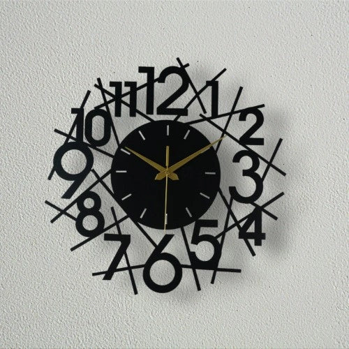 Supporting lines Metal Wall Clock