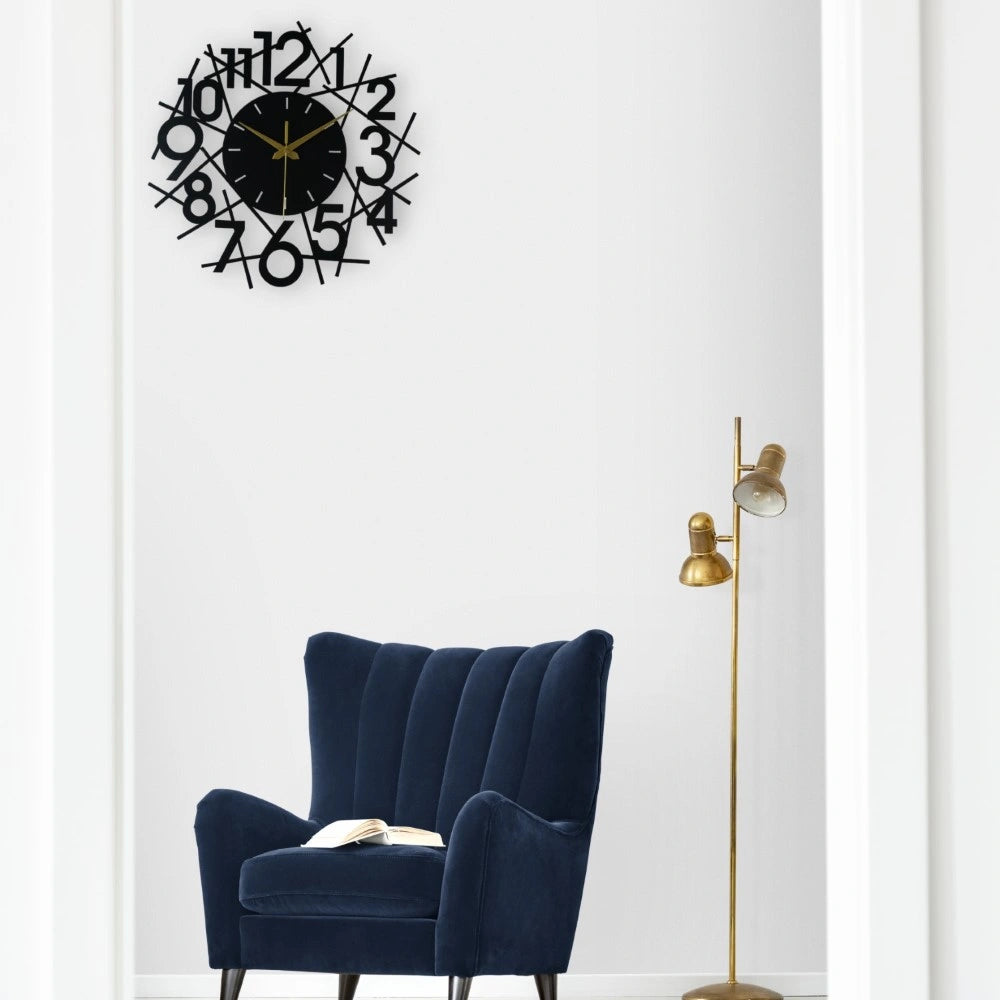 Supporting lines Metal Wall Clock