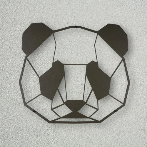 Panda Face Metal Wall Art