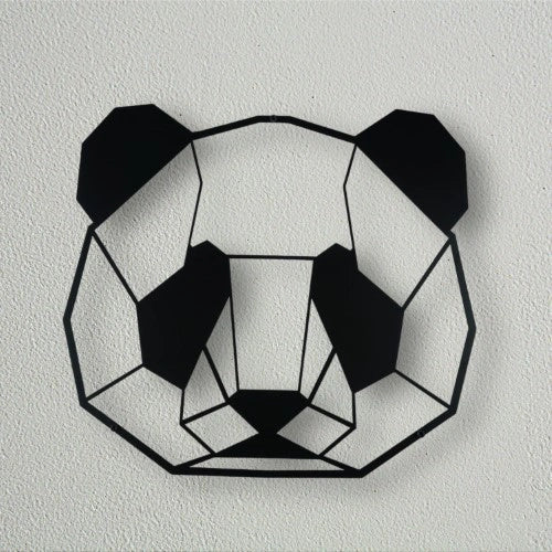 Panda Face Metal Wall Art