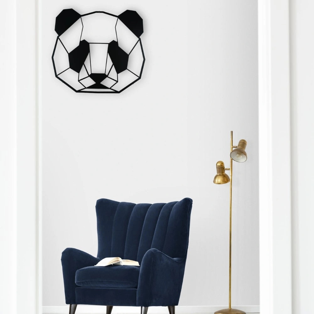 Panda Face Metal Wall Art