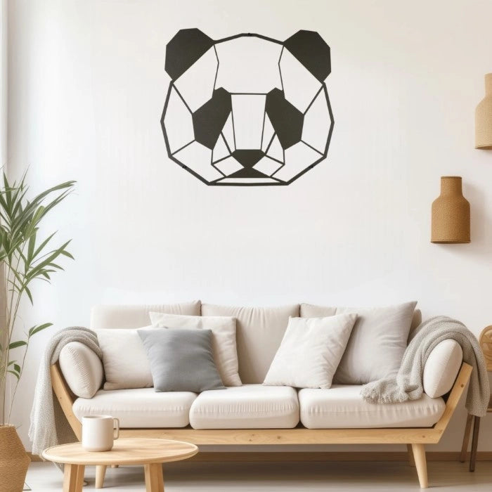 Panda Face Metal Wall Art