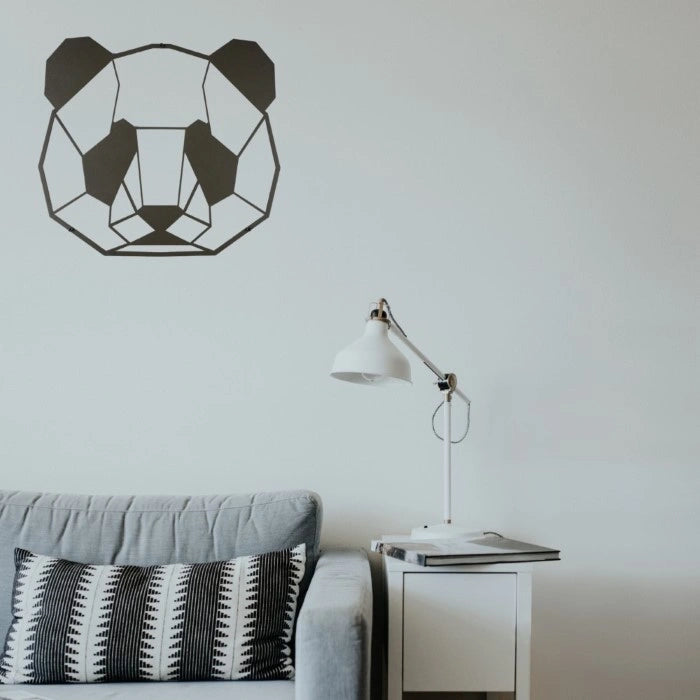 Panda Face Metal Wall Art