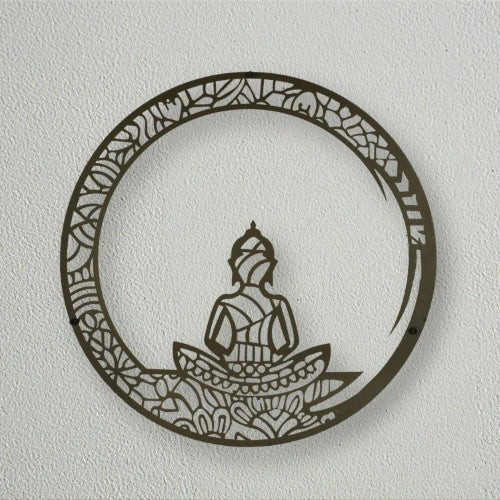 Meditating Buddha Metal Wall Art