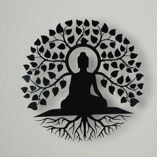 Flowering Buddha Metal Wall Art