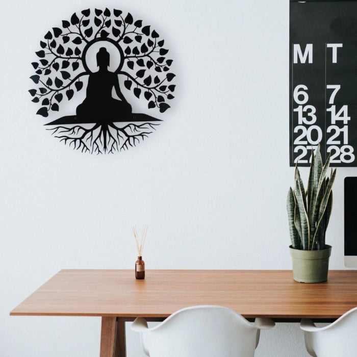 Flowering Buddha Metal Wall Art