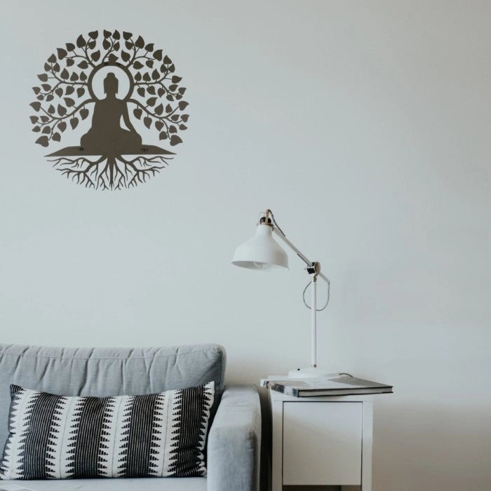 Flowering Buddha Metal Wall Art