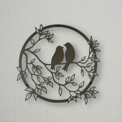 Love Birds Metal Wall Art