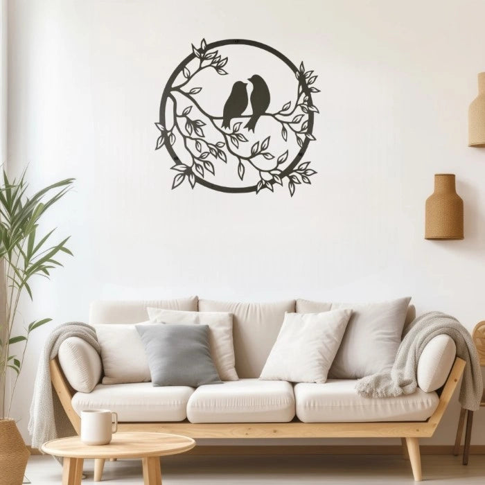 Love Birds Metal Wall Art