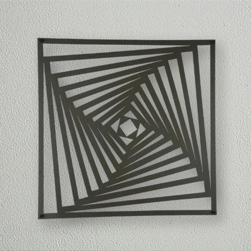 The Spiralling Square Metal Wall Art