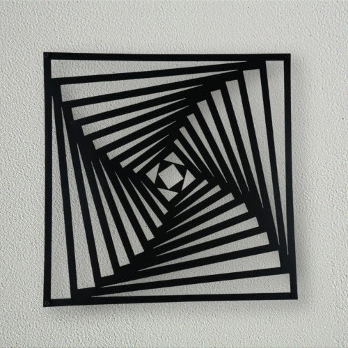 The Spiralling Square Metal Wall Art