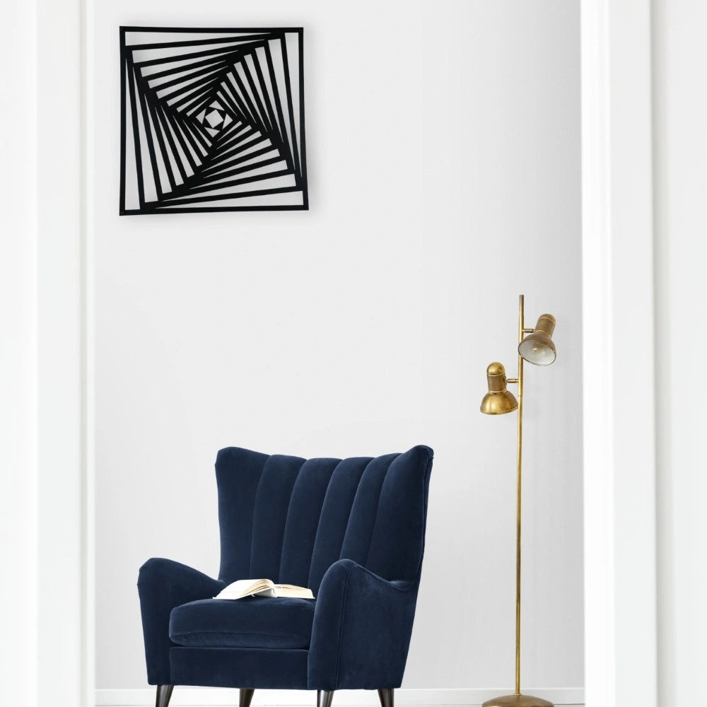 The Spiralling Square Metal Wall Art