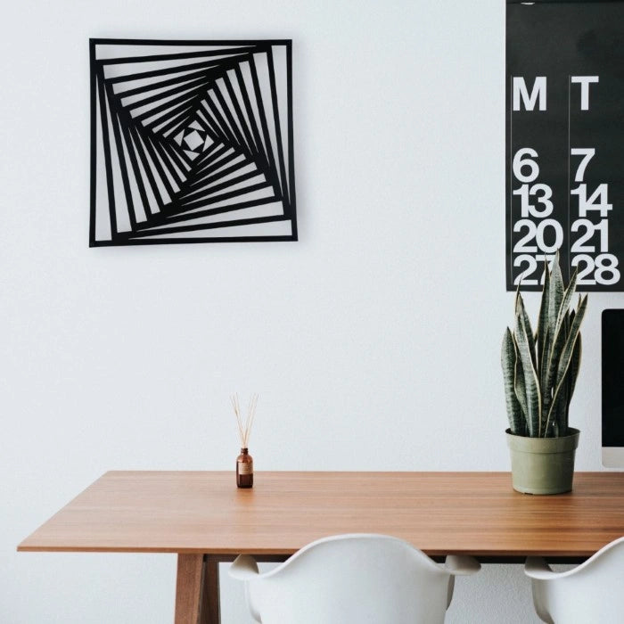 The Spiralling Square Metal Wall Art