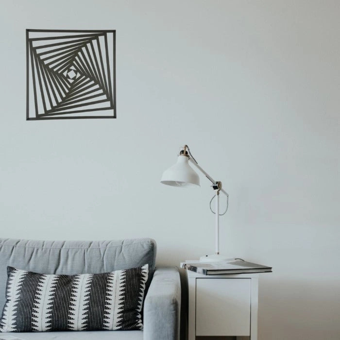 The Spiralling Square Metal Wall Art