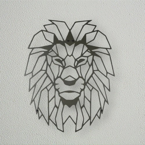 Lion Head Mosaic Metal Wall Art
