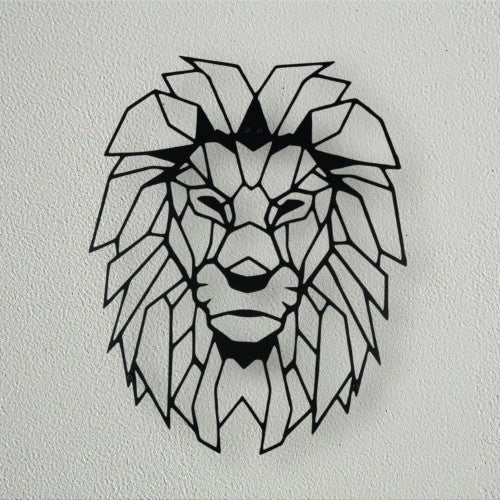 Lion Head Mosaic Metal Wall Art